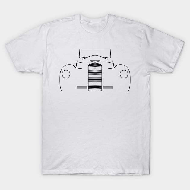 1948 Hillman Minx Mk II classic British car black outline graphic T-Shirt by soitwouldseem